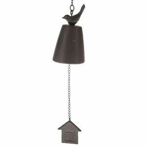 Öntöttvas csengő Sweet home barna, 8 x 49 cm, barna kép