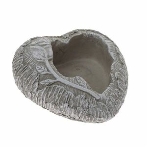 Beton kerti edény Szív ágacskával szürke, 16 x 6, 5cm kép