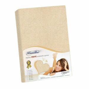 Bellatex frottír lepedő magas matrachoz világos bézs, 180 x 200 + 40 cm, bézs kép