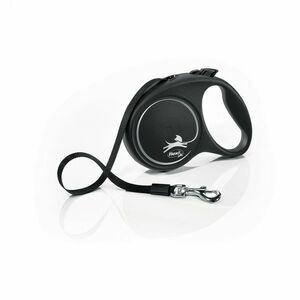 Flexi öntekercselő póráz Black Design M, 5 m, 25kg kép