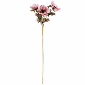Mesterséges virág Anemone rózsaszín, 3 virág , 56x 17 cm kép