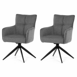 Étkezőszék-készlet visszahúzható mechanizmussalDCH-P3170 GREY2, 2 db, szürke kép