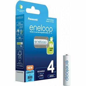 Panasonic BK-4MCDE/4BE 800 mAh Ni-MH Eneloop AAAakkumulátorok kép