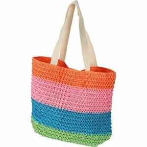 Csíkos strandtáska 47 x 15 x 38 cm, narancssárárga, narancssárga kép