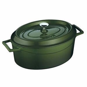 LAVA Metal Öntöttvas ovális fazék, zöld, 4, 8 l, átmérő 29 cm kép
