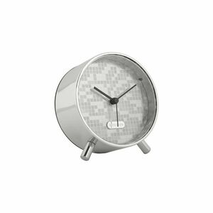 Karlsson 6004SI design ébresztőóra ezüst, átmérő11 cm kép