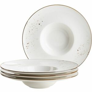 Mäser 4 részes gourmet tányérkészlet Pintar Whitebarna pöttyös 26 cm, barna kép
