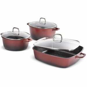 Lamart LT1285 6 részes edénykészlet Cast, piros, piros kép