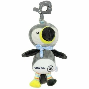 Baby Mix Gyerek plüss játék zene és klip Tukanszürke, 24 cm kép