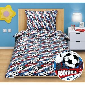 Pamut ágynemű Junior Futball, 140 x 200 cm, 70 x 90 cm kép