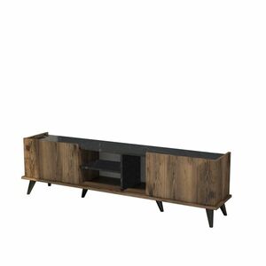 Elegante Walnut Black TV-állvány, sötétbarna kép