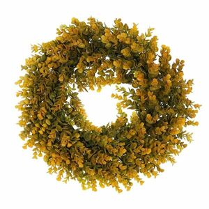 Mű őszi koszorú Eucalyptus, átmérő 40 cm, narancssárga-zöld kép