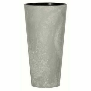 TUBUS SLIM BETON EFFECT virágtartó 30 cmbetéttel, szürke, szürke, 30 cm kép