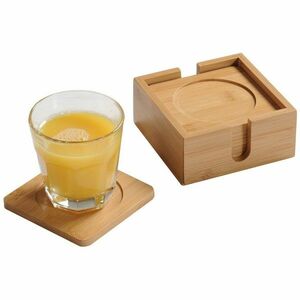 Kesper 58746 Bambusz poháralátét készlet 6 db, átmérő 10 cm kép