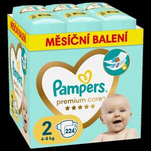 Pampers Premium Care pelenkák 224 db, 2-es méret kép