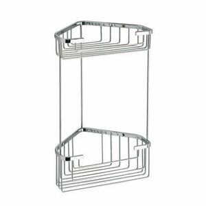 GEDY 2482 Smart kétszintes sarokpolc 20 x 32, 5 x 15, 1 cm, ezüst kép