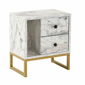 Éjjelis szekrény Glimmer Fressia Marble Gold, arany kép