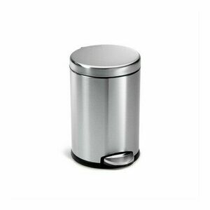 Simplehuman pedálos kerek kosár, 4, 5 l, rozsdamentes acél, rozsdamentes acél matt kép
