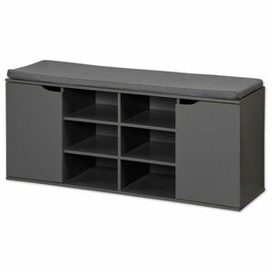 Kesper 15919 Cipőtartó ülőpárnával, szürke, 103 x48 x 30, 5 cm, szürke kép