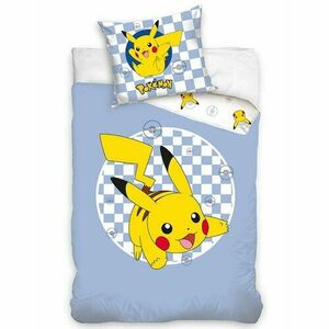 Carbotex Gyermek pamut ágynemét PokémonEgyedülálló Pikachu, 140 x 200 cm, 70 x 90 cm kép