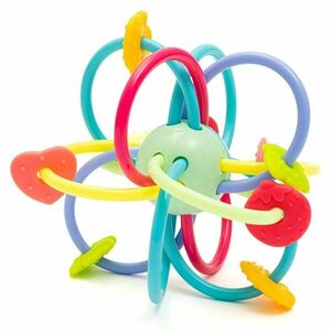 Baby Mix Szilikon-műanyag rágóka csengővel, 12 cm kép