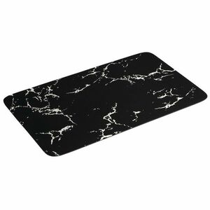 AQUALINE PCD011 fürdőszoba szőnyeg 50 x 80 cm, fekete/márvány kép