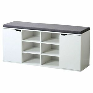Kesper 15918 Cipőtartó ülőpárnával, fehér, 103 x48 x 30, 5 cm, fehér kép