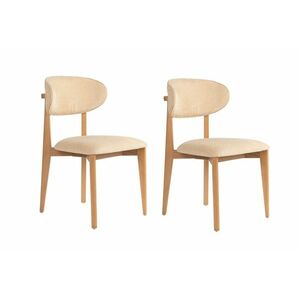 Lionte Beige and Light Oak étkezőszék szett, 2 db, bézs kép