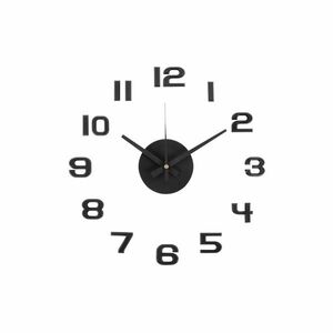 Karlsson 6001BK design öntapadó óra, fekete, átmérő 40 cm kép