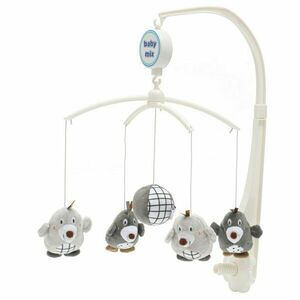 Baby Mix Vakondok körhinta kiságy fölé, szürke kép