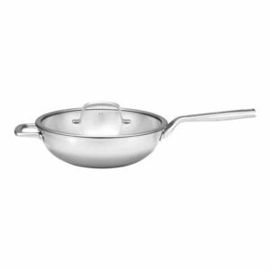 Wok rozsdamentes acél serpenyő fedővel ø 30 cm Chili Ta – FABINI kép