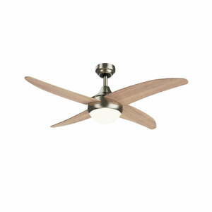 Világos natúr színű mennyezeti lámpa időzítő funkcióval, ventilátorral ø 13 cm Achilia – SULION kép