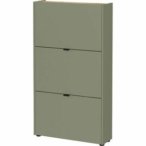 Szürkésbarna billenő ajtós cipőtartó 71x127x22 cm Ameca – Germania kép