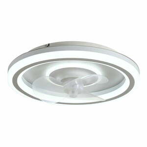 Fehér LED mennyezeti lámpa távirányítóval, ventilátorral Alan – SULION kép