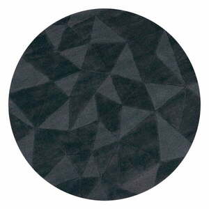 Antracitszürke kézi szövésű gyapjú kerek szőnyeg ø 160 cm Shard Charcoal – Flair Rugs kép