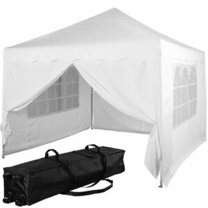 INSTENT BASIC Kerti pavilon 3 x 3 m fehér + 4 oldalfal kép
