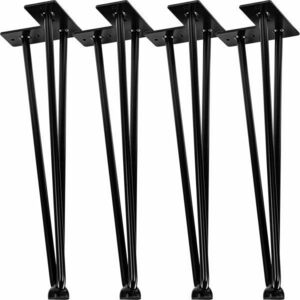 STILISTA Bútorláb 3 rúdból álló 40 cm fekete kép