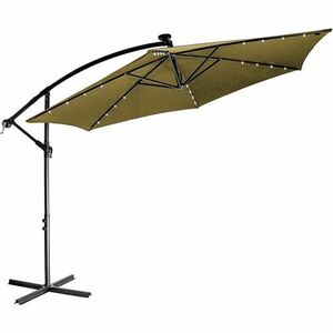 STILISTA Kerti napernyő fogantyúval LED 3 m khaki kép