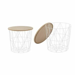 Fém dohányzóasztal, fehér - GEOMETRIC - Butopêa kép