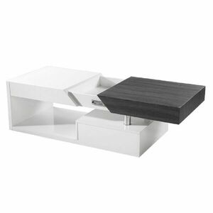 Modern dohányzóasztal, tárolóval, szürke tölgy - CAPRICORNE - Butopêa kép