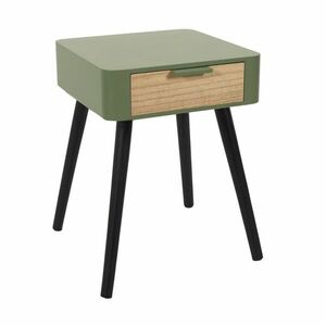 Éjjeliszekrény, fa fiókkal, khaki - FOREST - Butopêa kép