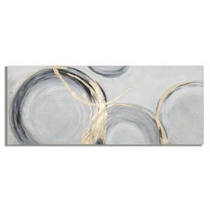 Absztrakt vászon kép 150x60 cm, antracit, arany - RONDS - Butopêa kép