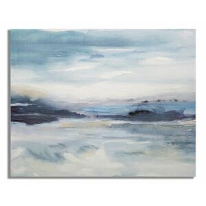 Absztrakt vászon kép 100x80 cm, kék, fehér, antracit - MER 1 - Butopêa kép
