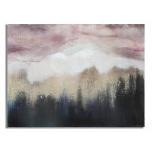 Absztrakt vászon kép 80x60 cm, rózsaszín, arany, antracit - HORIZON - Butopêa kép