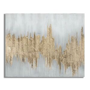 Vászon kép 100x80 cm, arany, antracit - DORURE - Butopêa kép