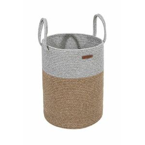 Fonott pamutkosár, 36 cm, Szürke-természetes - PITCHU - Butopêa kép