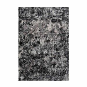 Modern mintás szőnyeg, sötétszürke, poliészter, 80x150 cm - CARRELIS - Butopêa kép