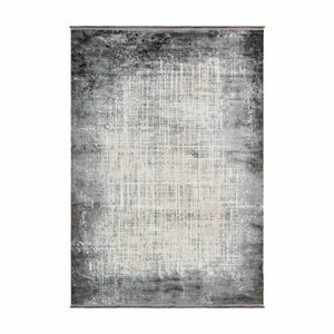 Szőnyeg, Pierre Cardin, kopott mintás, ezüst - fekete, lyocell - viszkóz - akrill, 80x150 cm - DEGRADE - Butopêa kép