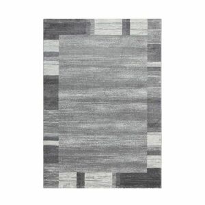 Szőnyeg, négyszögekkel mintázott, ezüst - szürke, 120x170 cm - VELORA - Butopêa kép