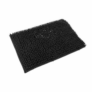 Fürdőszoba szőnyeg, fekete, poliészter, 67x110 cm - STARLUME - Butopêa kép